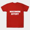 Men Black Print T-shirt Maximum Effort No-Cut Transfer Paper Print Cotton Tshirt