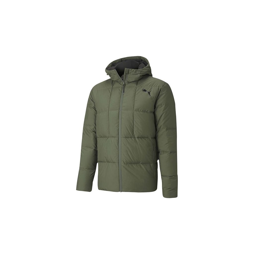 Puma Piumino d'Oca Giacca Casual Calda con Cappuccio Uomo Capispalla Verde Scuro 585534-64