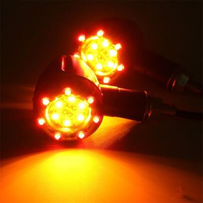 2 stücke 13LED Motorrad Blinker Licht 4 Drähte Wasserdichte Blinker Bremslichter Schwarz Kugel Motorrad Scheinwerfer