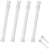 4er-Pack verstellbare Spannstangen für Vorhänge Duschvorhänge Schrankregale ausziehbar 30 50cm PVC-Stangen Werkzeuglose Montage