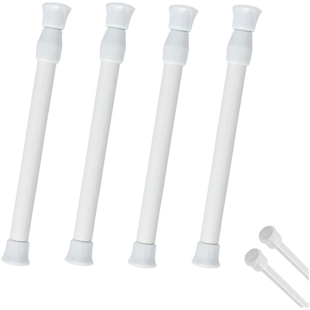 

4 Pack Adjustable Tension Rods for Curtains Shower Curtains Closet Shelves Extendable 30 50cm PVC Rods Tool Installation China Mainland