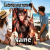 Custom Name Personalized Genshin Impact Print Beach Towel, for Trip Camping Beach Party Home Decor, Birthday Gift for Family & Friends