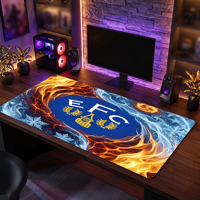 Everton Fußball Druck Großes Mauspadd, Rutschfeste Erweiterte Gaming Schreibtischmatte für Büro Zuhause