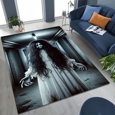 3D Terrifying Ghost Spirit Apparition Specter Skull Gothic Rug for Bedroom Living Room Sofa Home Doormat Decor,Non-slip Mat Gift