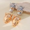 DIGADAGU Legierung Leopardenkopf Tier Ohrstecker Neue Einfache Retro Ohrringe Damen Party Zirkon Accessoires