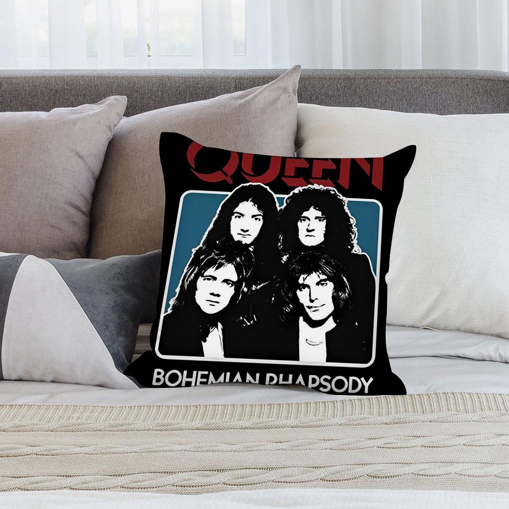 Rock Queen BandS Kissenbezug Kurzer Plüsch Sofa Dekorativ Geschenk Zuhause Doppelseitiger Druck Kissen