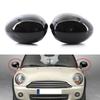 1 Pair Door Side Wing Mirror Cover Rearview Mirror Cap Gloss Black Left Right for Mini R55 R56 R57 R58 R59 R60 R61 Clip-on