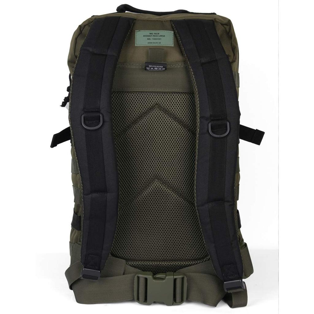 US Assault Pack MOLLE System Large 36L Backpack RANGER MIL-TEC - GREEN/BLACK