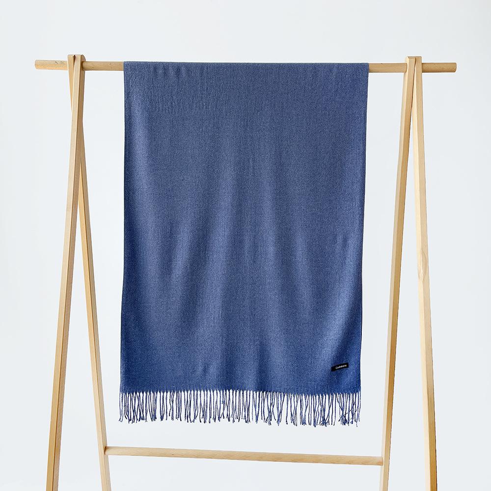 Autumn and winter scarf women's monochrome sheep sticky imitation cashmere scarf warm shawl versatile fringed scarf shawl