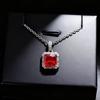 Fashion Jewelry Imitation Zircon Small Sugar Cube Necklace Women's Light Luxury High-end Square Zircon Pendant Collarbone Chain