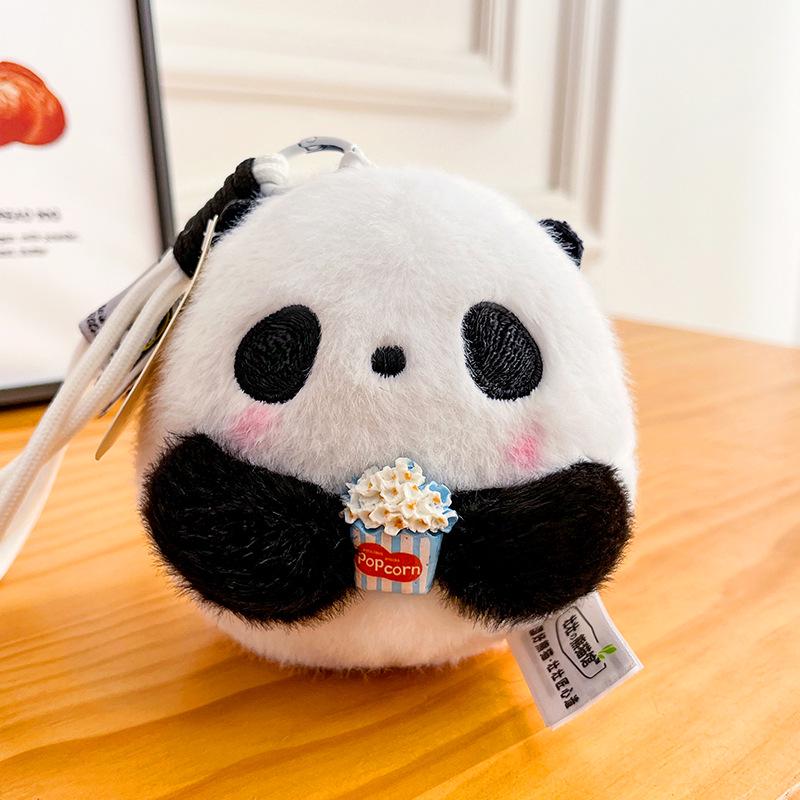 Cute Panda Plush Toy Keychain - Multi-Style Backpack Accessory and Gift