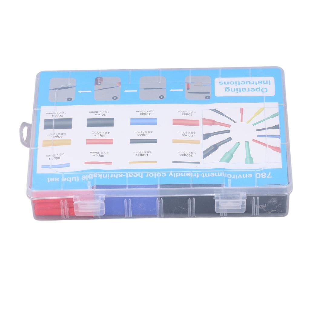 780 Pcs/Sets Insulated Heat Shrink Tube 2: 1 Waterproof Heat Shrinkable Tubes Kit for Wires