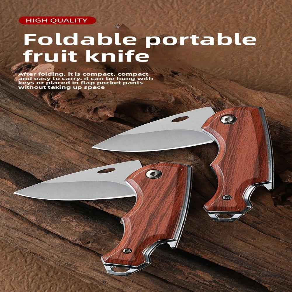 Stainless Steel Knife Mini Knife Folding High-strength Sharp Tactical Knife with Carabiner Housekeeper Portable Protective Knife