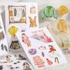 20Sheets/bag Creative Wardrobe Themed Dual Material Stickers Notebook Sticker Diary Clippings Collages Background DIY Decoration