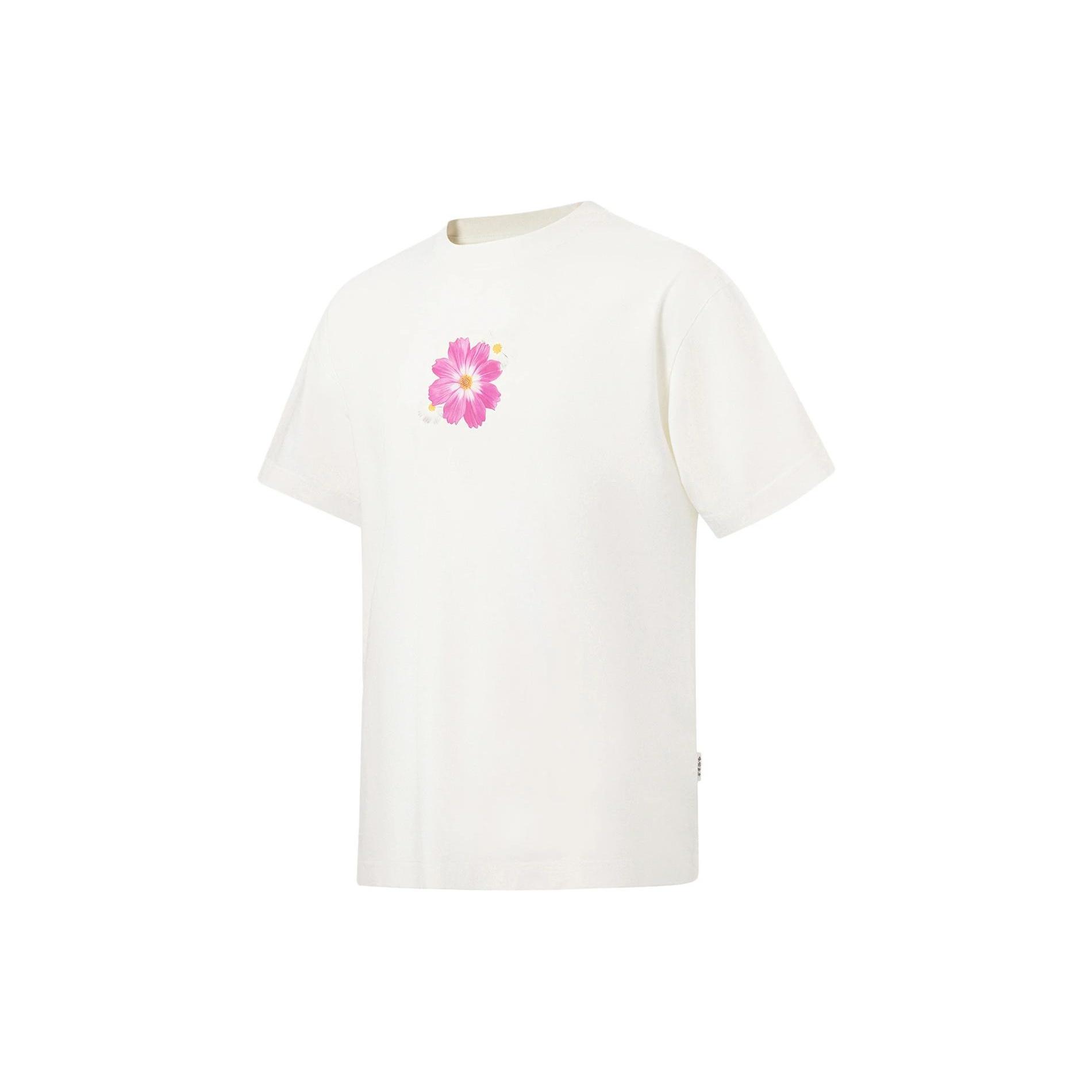 Li-Ning Floral Graphic T-shirt Creamy White Men s AHST147-1 L