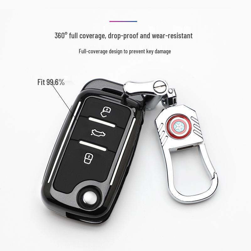 Volkswagen Key Case: Stylish Design with Buckle & Personalized Decoration