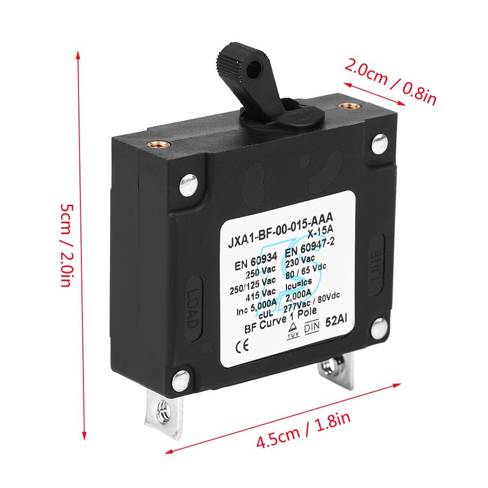 CelsiusAC Manual ONCelsiusOFF Toggle Reset Circuit Breaker 15A