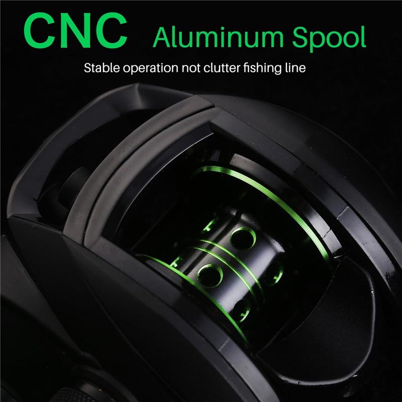SOUGAYILANG Baitcasting-Angelrolle, 12 + 1 geschirmte Lager, 17 Pfund Drag Angelrollen
