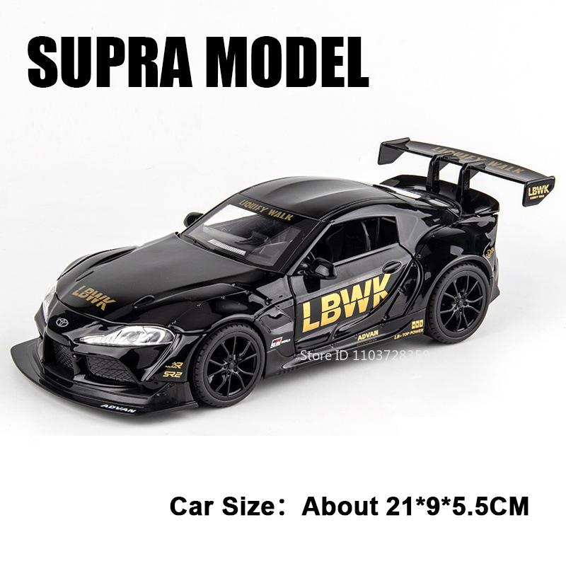 

1:22 P1 Supra Supercar Model Toys Alloy Diecast Sound Light Door Opened Exquisite Interior Collection Sports Cars for Kids Adult
