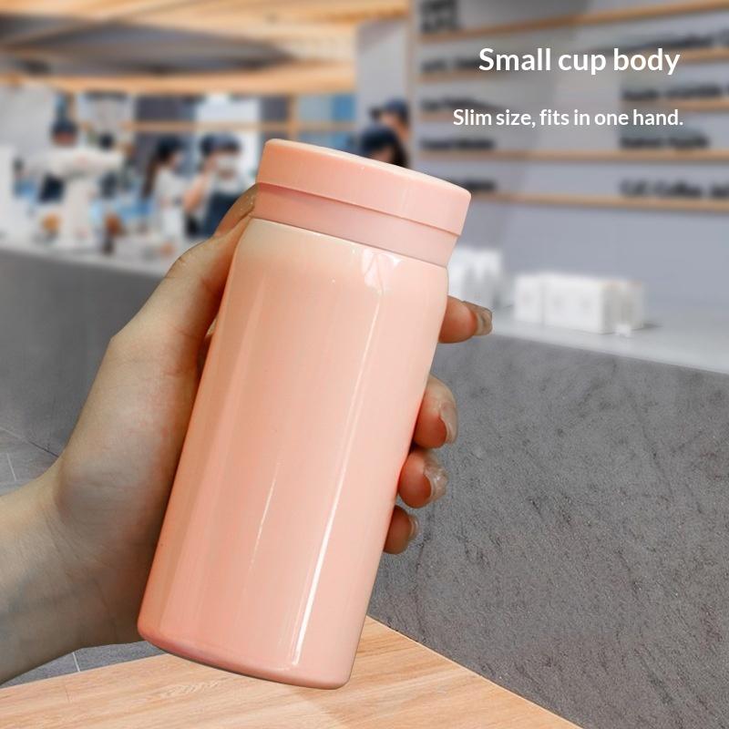 200Ml Mini Thermos Bottle Coffee Mug Stainless Steel Insulated Cup Portable Thermos Cup Travel Water Bottle Tea Cup