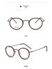 Linde 5805 Oval Titanium and Acetate Fashion Eyeglasses for Women and Men - Retro Business Style