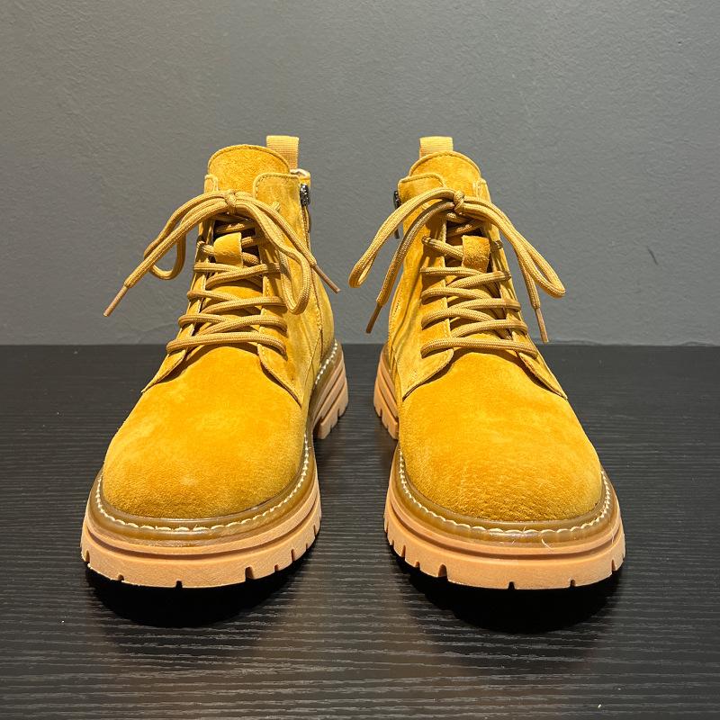 Botas para hombre 2026 otoño caña alta punta redonda estilo británico retro moderno versátil casual para el trabajo