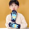 Winter children's velvet thermal gloves Middle children's cartoon windproof waterproof outdoor sports 5-10 years old cycling gloves Y