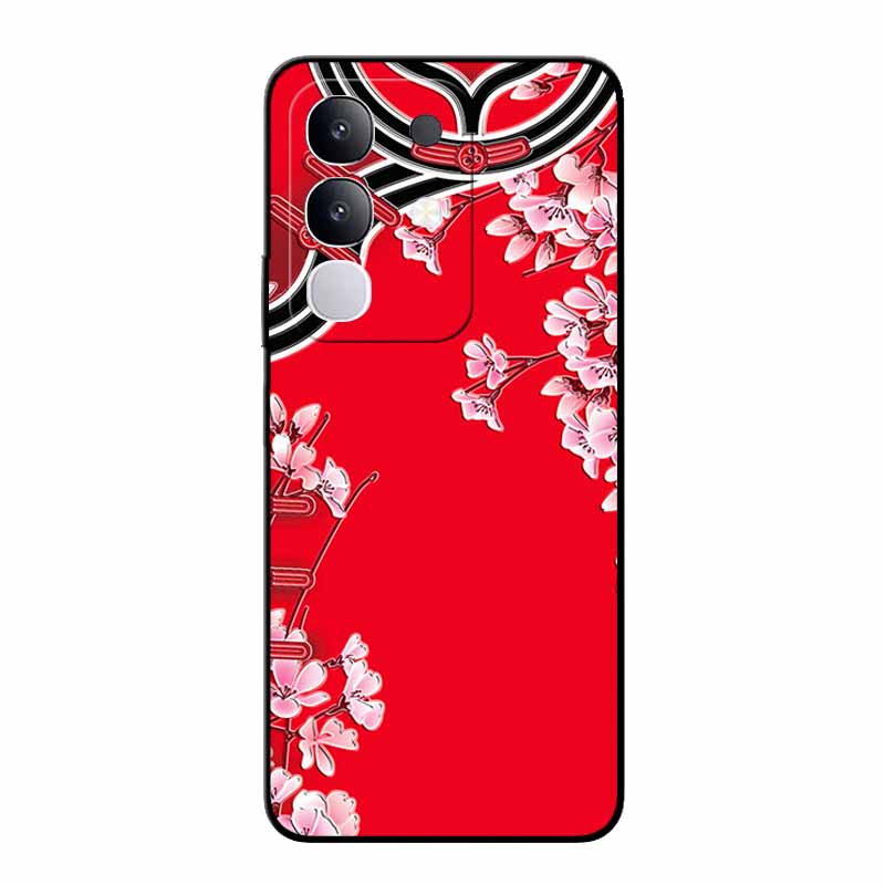 3D Emboss Case For Vivo Y300T V2445EA Relief Emboss Soft Silicone Covers For VIVO Y300t 2025 TPU Relief Emboss Funda Flower Capa