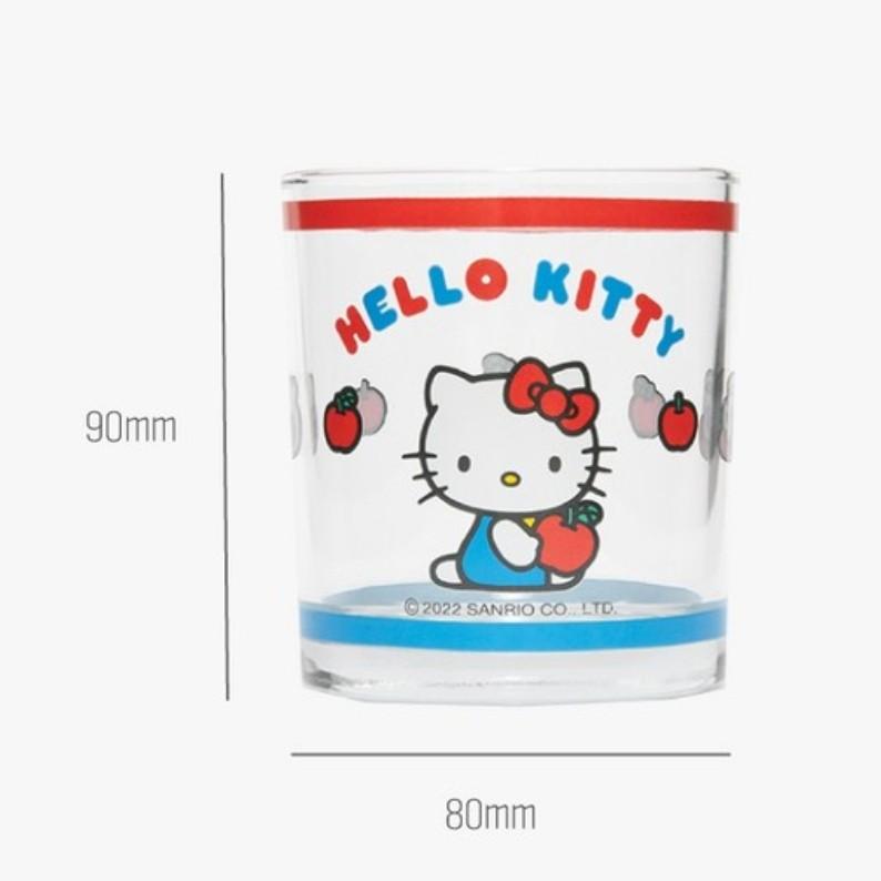[Hello Kitty] Retro Glass Cup 3P Set / Lilfant Hello Kitty Curly Dishwasher-Safe Stainless Steel Cup