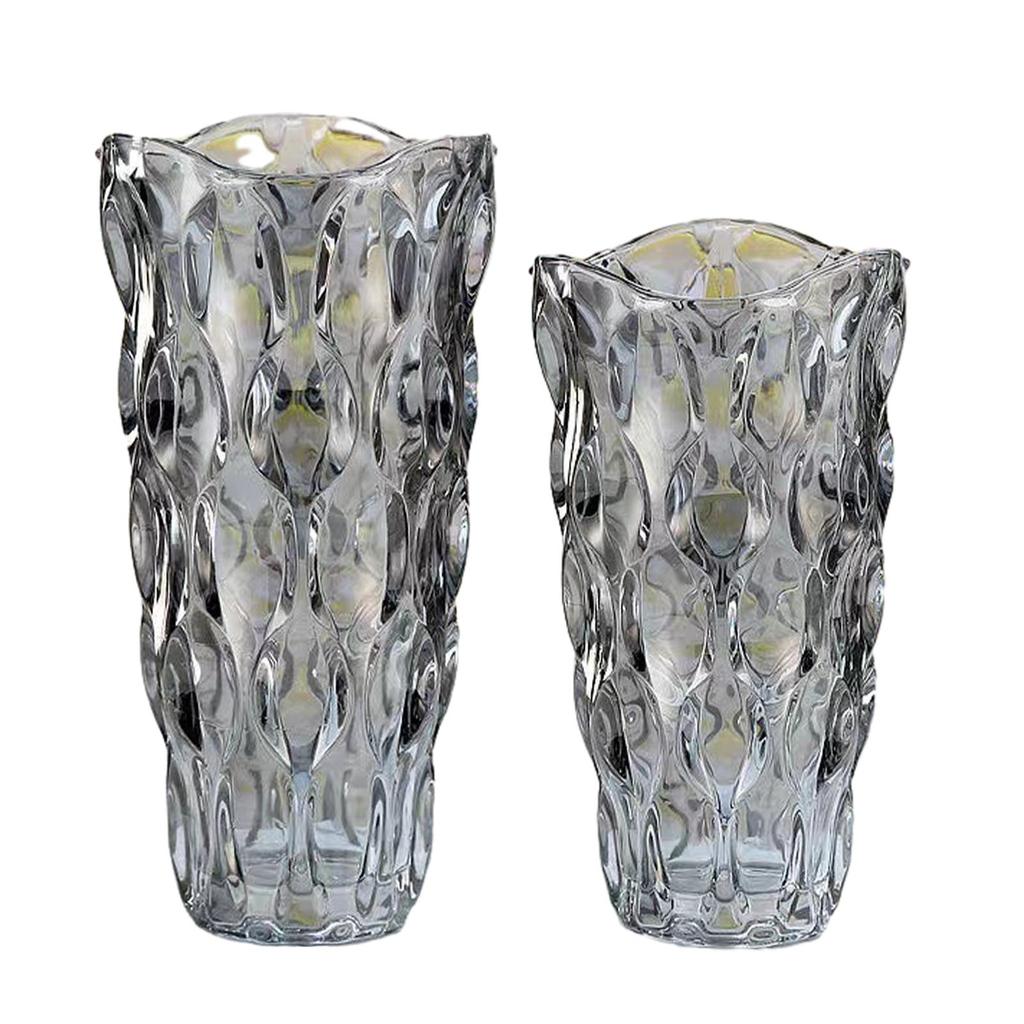 Clear Glass Flower Vase, Thickened Crystal Vase for Decoration