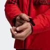 adidas Bawełniana kurtka z kapturem w bloki kolorów Męskie kurtki Jasnokarmazynowy HE7337