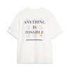 Li-Ning Minimalist Casual Letter Round Neck Pullover Short Sleeve T-Shirt Men Tops Off-White AHSV481-1