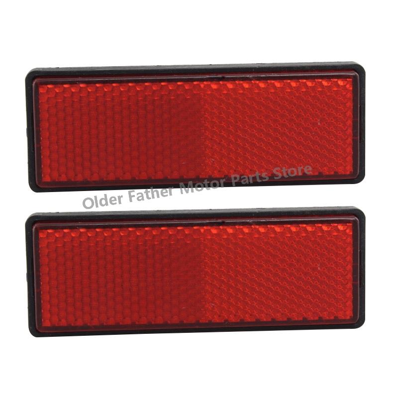 Universal Motorcycle Bike Scooter Rear Red Warning Reflector Reflective Plate for Harley Yamaha Suzuki Honda Chopper Cafe Racer
