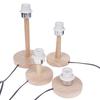 E27 Circular Solid Wooden Base Holder Lamp Cup With Cord On Off Switch For Table Lamp Plug In Lamp Bedside Lamp Holder