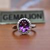 Natural Amethyst Ring, Silver Amethyst Sterling Silver Ring, Amethyst Gemstone Ring Jewelry Silver February Birthstone Graduation Bridesmaid
