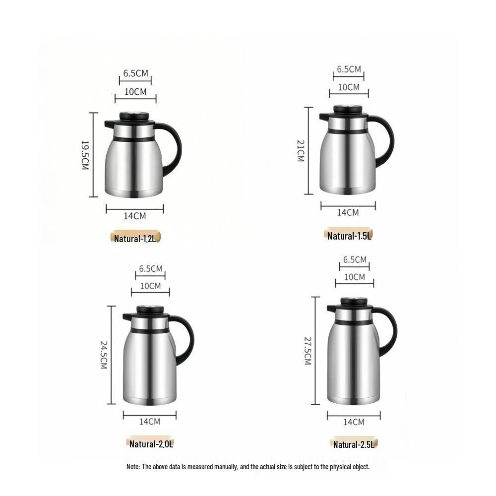 

Stainless Steel Double-Layer Vacuum Thermos with Round Handle - Large Capacity Auspicious Hot Water Bottle for Office and Home 4-hour Insulation