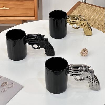 Toy Gun Ceramic Cup with Revolver Mug Creative Desert Eagle Military Style High Value Modeling Water Cup