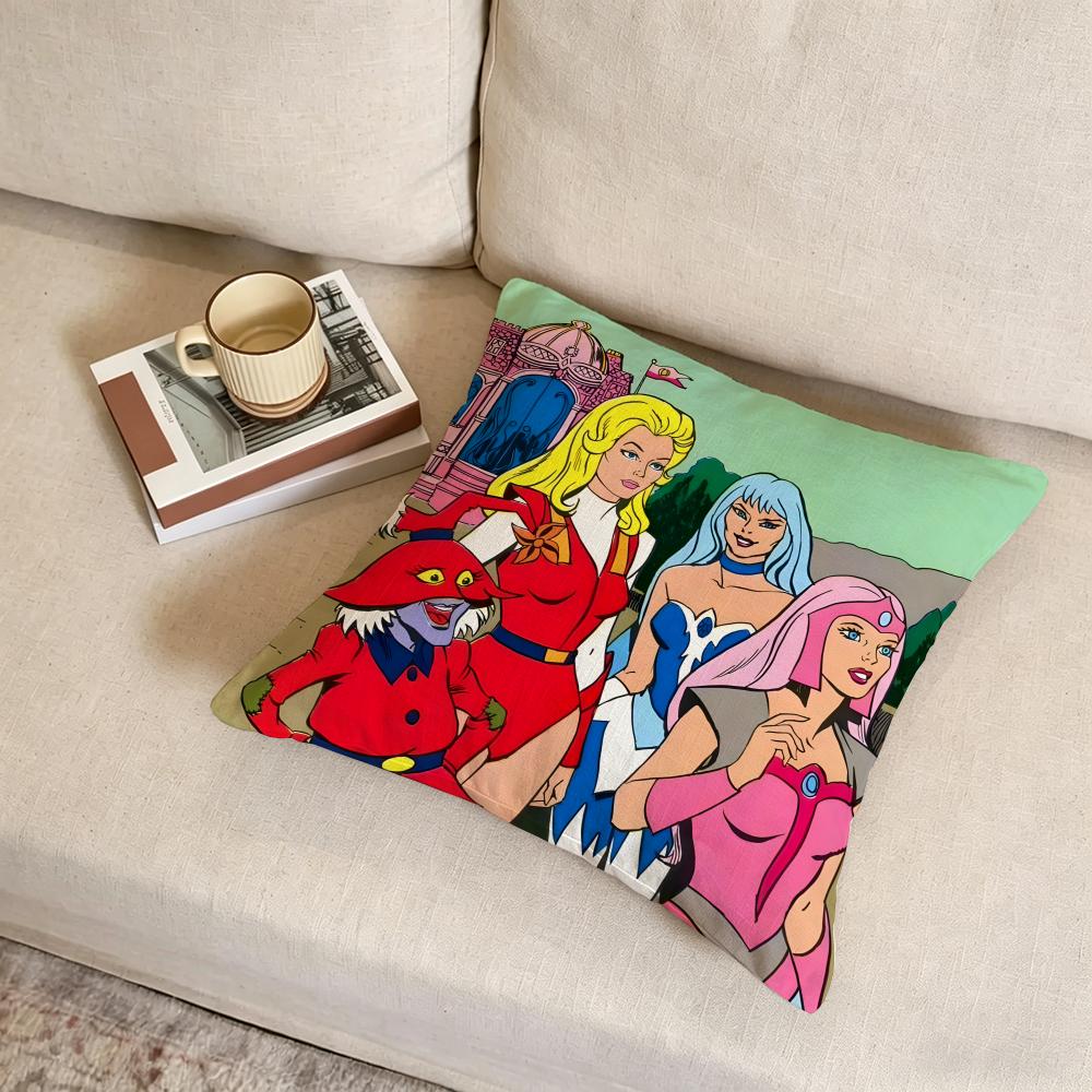 Cushion Cover Fabric Soft Furnishing,Pillowcase, Cushion Cover, Sofa Pillow, Home Decoration She-Ra Princess Of Power
