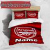 3pcs Duvet Cover Set (1*Duvet Cover + 2*Pillowcase, Without Core), Custom Name football team F.C Pattern Bedding Set, Home Bedroom Decor Gift
