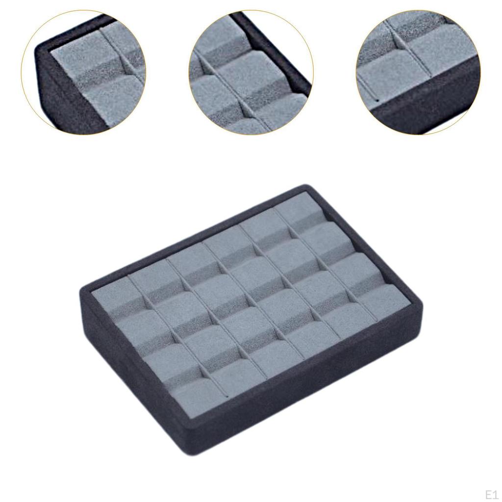 Gemstone Display Board Jewelry Tray Multipurpose Ring Trays Holder for Drawers Live