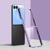 Electroplated Transparent Phone Case For Samsung Galaxy Z Flip 7 Flip 6 Flip 5 Flip 4 Flip 3 Shockproof Hard PC Cover Capa