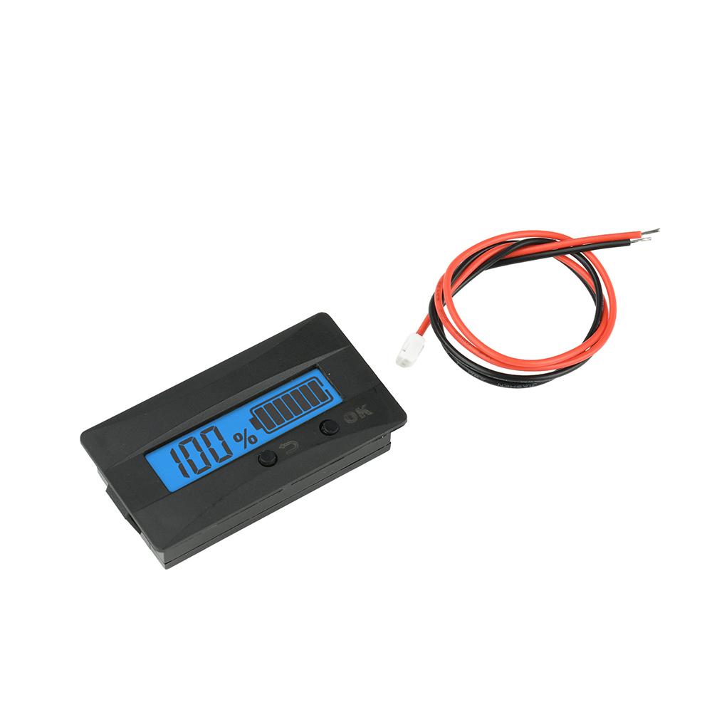 Wide Voltage Battery Voltage Capacity Indicator LCD Screen Low Sleep Power Dustproof Waterproof Embedded Mount Battery Monitor