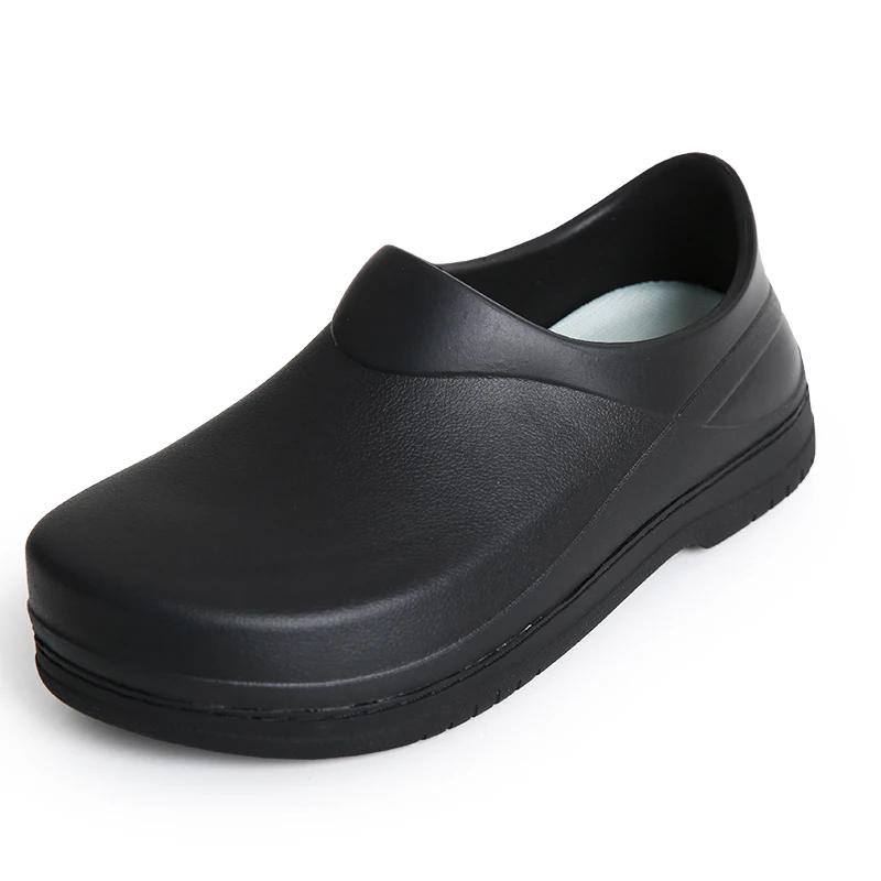 Fashion Kitchen Work Shoes Antiskid Waterproof Oil-Proof Cook Chef Shoes Slip-On Resistant Safety Shoes Clogs Zapatos Para Hombre Male