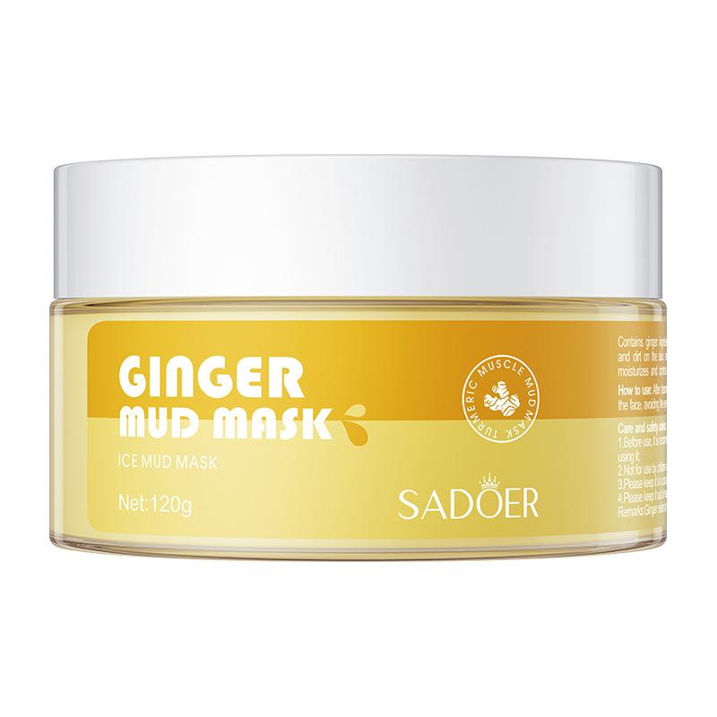 

SADOER Ginger Green Tea Mud Masks Face Moisturizing Whitening Anti Wrinkle Remove Blackhead Facial Masks Clay Skin Care імбирний