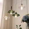 Retro Green Lotus Leaf Ceiling Light - Nordic Minimalist Design for Restaurants, Entrances, Balconies, Bars, and Aisles