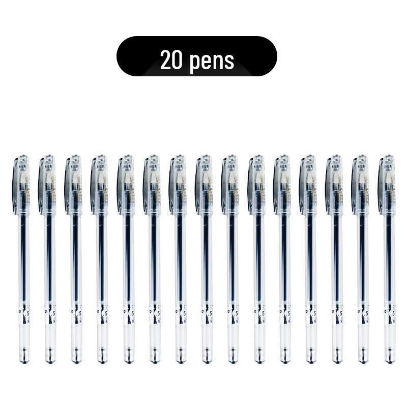 High-Quality Black Pen Set: 0.5 Signature Ballpoint, Ideal for Students & Exams