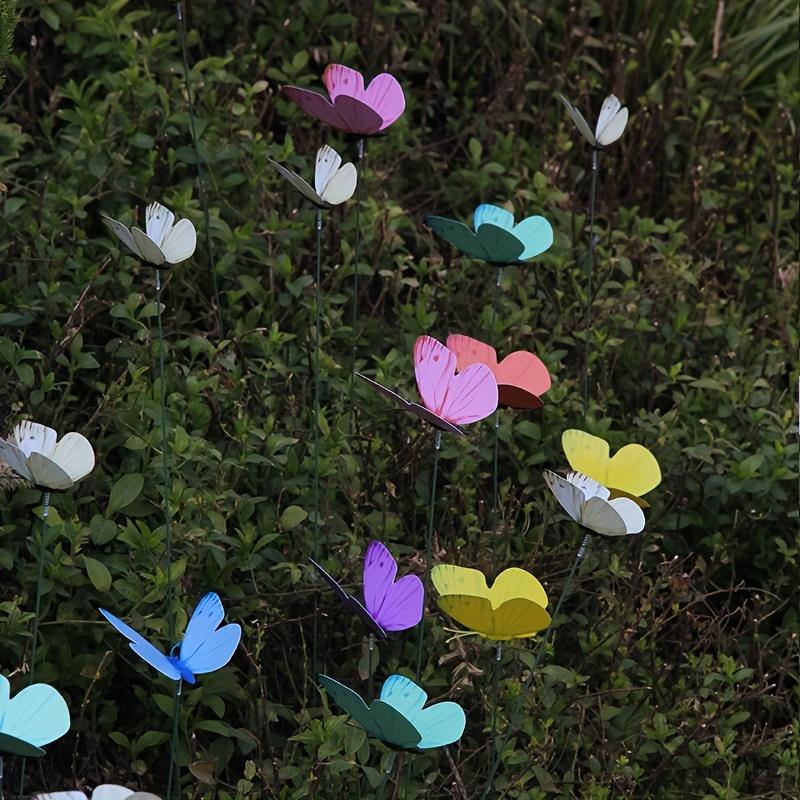 10/15pcs Butterfly Decorative Garden Stake, Plastic Yard Sign with Stake for Garden Decor, Home Decor, Spring Decor, Wedding