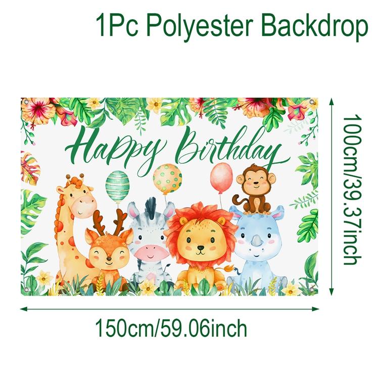 

Фон с животными в джунглях Декорации для вечеринки в джунглях Украшения для дня рождения в стиле сафари для детей Украшения для дня рождения мальчика и девочки