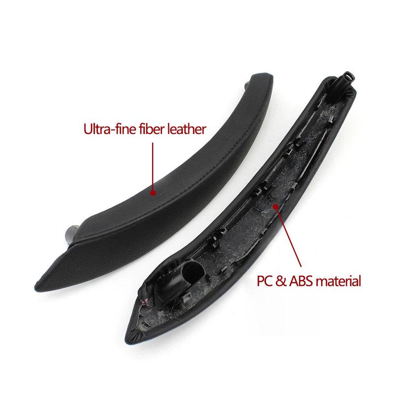 Left Right Interior Passenger Door Pull Handle Leather Outer Cover For BMW X5 X6 E70 E71 E72 2007-2014