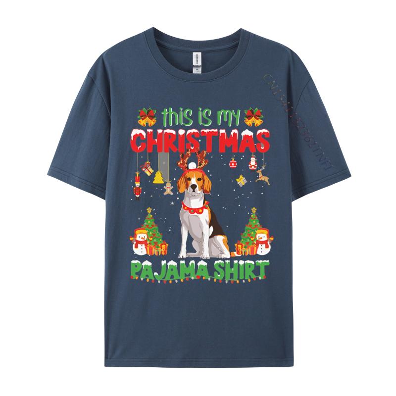 Beagle Christmas This Is My Christmas T Shirts Print Tee Shirts Unisex Casual Plus Size Oversize Graphic Tees